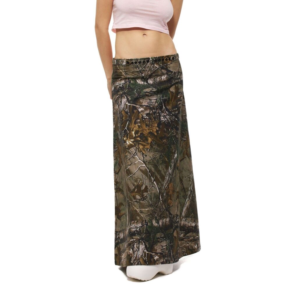 NWT Praying Denim Maxi Skirt - Camo- OS
